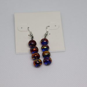 Dark blue fire Earrings