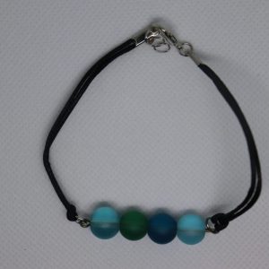 Green & Turquoise Beaded Bracelet