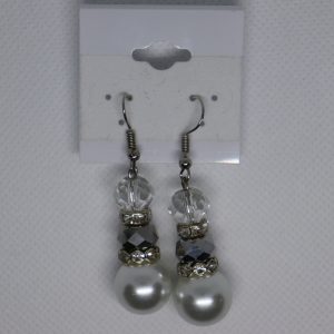 Pearl crystal earrings