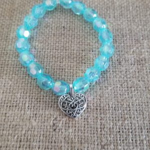 Light Blue Heart Bracelet