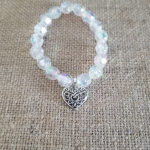 Clear Heart Bracelet